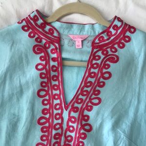 NEVER WORN Lilly Pulitzer blue and pink sundress